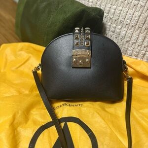 Valentino Black Leather Crossbody Bag